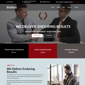 propellerheadhosting site builder sample template for a business services website